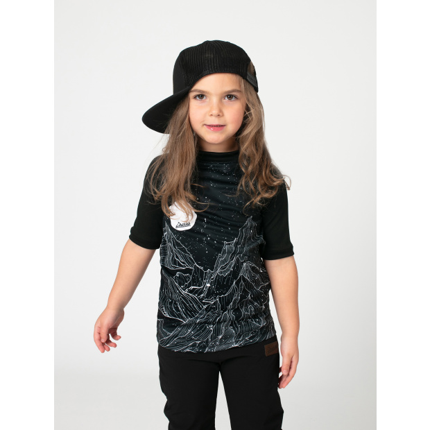  IceDress Drexiss dětské funkční CoolMax triko DIAMOND BEACH BLACK krátký rukáv